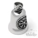 Hochwertige Bikerbell mit Vegvisir Runenkompass Edelstahl Glücksglöckchen Ridebell