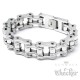 Hochwertiges Motorradketten-Armband aus 316L Edelstahl silber Bikerschmuck Armkette