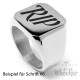 Schlichter Siegelring aus Edelstahl 316L silber poliert viereckig Männer Geschenk