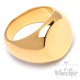 Vergoldeter Ring mit Wunsch-Gravur aus Edelstahl gold Herren Schmuck Geschenk