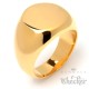Vergoldeter Ring mit Wunsch-Gravur aus Edelstahl gold Herren Schmuck Geschenk