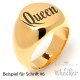 Vergoldeter Ring mit Wunsch-Gravur aus Edelstahl gold Herren Schmuck Geschenk