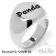 Siegelring mit Wunsch-Gravur aus 316L Edelstahl silber poliert individueller Text