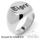 Siegelring mit Wunsch-Gravur aus 316L Edelstahl silber poliert individueller Text