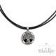 Edelstahl Anhänger Baum Medaillon nordisch silber detailliert 1m Lederband Biker