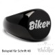 Schwarzer Bikerring mit Gravur Wunsch-Motiv Ring aus Edelstahl Männer Geschenk