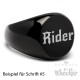 Schwarzer Bikerring mit Gravur Wunsch-Motiv Ring aus Edelstahl Männer Geschenk