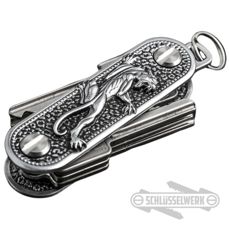 Schlüssel-Organizer mit Panther Motiv Schlüssel-Anhänger cooles Herren-Geschenk