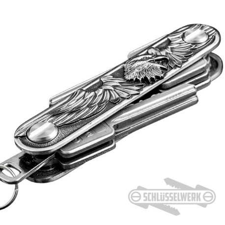 Schlüssel-Organizer Adler mit Flügel Schlüssel-Anhänger hochwertiges Biker-Geschenk