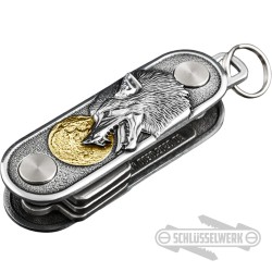 Schlüssel-Organizer Wolf mit Mond Schlüssel-Anhänger ausgefallenes Männer-Geschenk