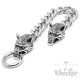 Wolf Panzerarmband mit Ringverschluss aus Edelstahl silber Wölfe Männer-Armband