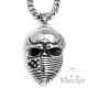 Edelstahl Anhänger Bandit US-Flagge Totenkopf Outlaw Gangster Symbol Panzerkette