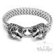 Löwen-Armband mit Ringverschluss Edelstahl Bikerschmuck Armkette Herren Geschenk