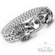 Löwen-Armband mit Ringverschluss Edelstahl Bikerschmuck Armkette Herren Geschenk