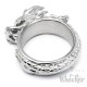 Drachen-Ring aus Edelstahl asiatischer Glücksbringer Dragon silber Biker Schmuck