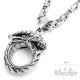 Massiver Drachen-Anhänger aus Edelstahl mit Königskette silber Dragon Männer Kette