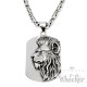 Großer Löwe DogTag mit Königskette 316L Edelstahl Anhänger Herren Schmuck Geschenk