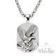 Großes Edelstahl DogTag mit Königskette Adler Berge Sonne Männer Kette Geschenk