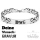 Königsarmband mit individueller Gravur silber Edelstahl Herren Armband Geschenk