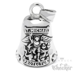 Bikerbell mit Erzengel St. Michael aus Edelstahl Glücksglöckchen Guardian Ride Bell