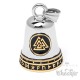 Wikinger Schutz-Glöckchen mit Vegvisir Valknut Runen Edelstahl Guardian RIde Bell