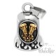 V2 Engine Biker-Bell silber & gold aus Edelstahl Motorblock Ride Bell Glöckchen
