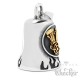 V2 Engine Biker-Bell silber & gold aus Edelstahl Motorblock Ride Bell Glöckchen