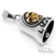 Adler Biker-Bell silber & gold aus Edelstahl Motorradfahrer Glücksbringer Ride Bell