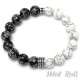 Mot Roll Bead Perlen Armband Herren Männer weiß schwarz Stein Menbeads