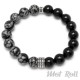 Mot Roll Bead Perlen Armband Herren Männer weiß schwarz Stein Menbeads