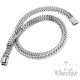 Breite und schwere Fuchsschwanzkette aus Edelstahl Herren Halskette silber matt