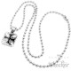 Edelstahl Anhänger Eisernes Kreuz massiv schwarz silber 60cm Kette Biker Rocker