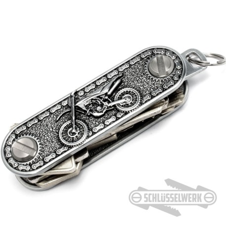 Motocross Schlüssel-Organizer Enduro Supermoto Schlüssel-Anhänger Biker Geschenk