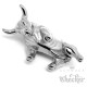 Massiver Stier-Anhänger 3D mit Halskette Edelstahl Bullish Sternzeichen Männer Geschenk