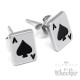 Kleine Detaillierte Pik-As Ohrstecker aus 316L Edelstahl Ace of Spades Ohrringe