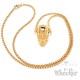 Goldener Totenkopf-Anhänger aus Edelstahl mit Halskette vergoldete Skull Kette