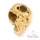 Goldener Totenkopf-Anhänger aus Edelstahl mit Halskette vergoldete Skull Kette