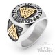 Massiver Valknut Ring aus Edelstahl silber & gold Wikingerschmuck Männer Geschenk