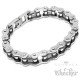 Motorradketten-Armband aus Edelstahl silber & schwarz Biker-Armband Fahrradkette