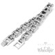 Motorradketten-Armband aus Edelstahl silber poliert Biker-Armband Herren Geschenk