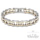 Motorradketten-Armband in silber & gold aus Edelstahl Biker-Armband Fahrradkette