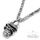 Edelstahl ketten-Anhänger Totenkopf Zylinder Pfeife Steampunk + 60cm Königskette