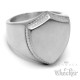 Siegelring mit individueller Wunsch-Gravurin Schild-Form 316L Edelstahl silber matt