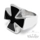 Goldener Ring mit 3 Eisernen Kreuzen Edelstahl Ring Iron Cross Siegelring Biker
