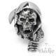 Großer Sensenmann-Ring aus Edelstahl Totenkopf Sichel Samcro Bikerschmuck Geschenk