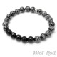 Grau-schwarzes Mot Roll Perlen-Armband aus Jaspis & Onyx Edelstein Herren Geschenk