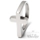 Kreuz Ring aus massivem 316L Edelstahl verzierter Herren Siegelring silber Geschenk