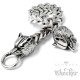 Wolf Armband aus Edelstahl mit Ringverschluss silber massiv Männer-Armband Geschenk