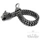 Grauer Wolf Herren Armband aus Edelstahl Wikinger Armkette Biker Schmuck Geschenk