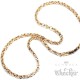 Hochwertige Edelstahl Kette Königskette Halskette gold 60cm 4,5mm Biker Hiphop